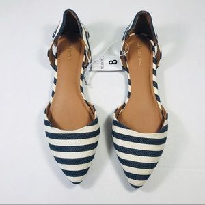 Merona navy stripe flat shoes